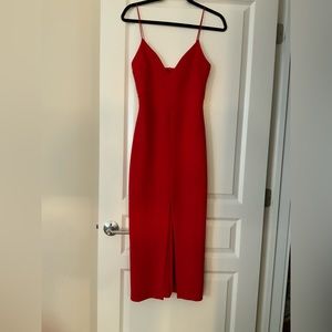Bec & Bridge red midi dress size 4